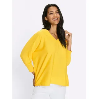 Sieh an! Bluse Klassische Langarm gelb 50