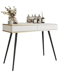 Compleo Schminktisch mit 2 Schubladen, Glamour Design, Luxus Möbel POLO weiß