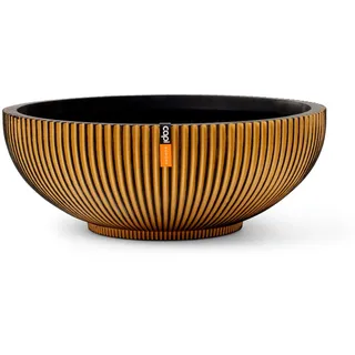 Capi Europe - Schale Groove Black & Gold - 40x15 - Gold - Blumentopf für drinnen - CAPI Indoor - BGVGB037