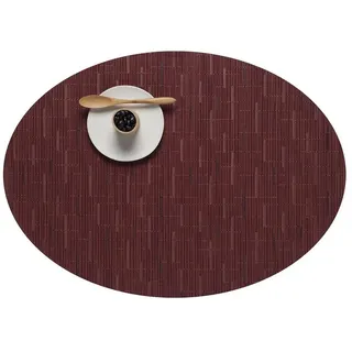 Chilewich Tischset, Bamboo Oval Platzset - Cranberry (1 Stk., 49 x 36 cm)