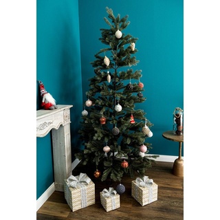 Wohnando Künstlicher Weihnachtsbaum Tannenbaum-Alternative mit realistischem Design 210cm, 1009 Äste grün