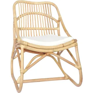 vidaXL Rattenstuhl Sessel 62,4 x 78,9 x 46,3 cm beige