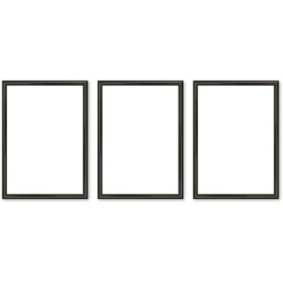 Bilderrahmen 13x18 cm, 3er-Set , schwarz , Kunststoff , Maße (cm): B: 13 H: 18 T: 1,8