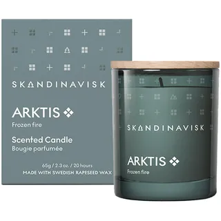 SKANDINAVISK Duftkerze, Arktis, 65g | Schwedisches Rapswachs. Bis zu 20 Stunden Brenndauer. Hergestellt in der EU. Inspiriert von skandinavischer Natur.