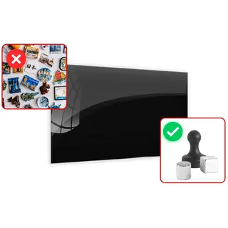 ALLboards Glas-Magnettafel 100,0 x 80,0 cm schwarz