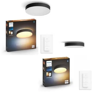 Philips - SET 1x dimmbare LED-Leuchte Hue ENRAVE 33,5W/230V + 1x dimmbare Leuchte 9,6W + Fernbedienung - Schwarz