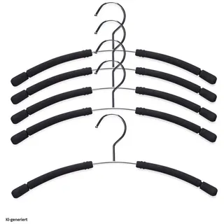 Hti-Living Kleiderbügel Metall Schwarz 5 St.
