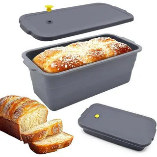 FELIXLEO Brotbackform Klappbare Brotbackform mit Deckel Silikon Antihaft 32x14,5x11,5cm, (1-tlg)