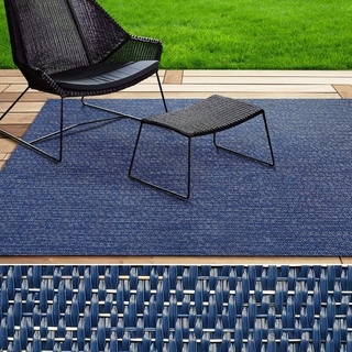 Indoor- & Outdoor-Teppich | Bodenbelag für Flur, Küche, Bad, Terrasse, Balkon | 4 Farben | viele Größen (Blau, 180x250 cm)