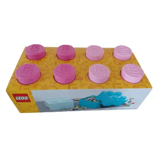 LEGO 2 Stück Box rosa pink - stapelbar - Aufbewahrung - Kiste - ohne Inhalt