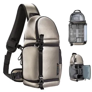 K&F CONCEPT Kamera-Umhängetasche, wasserdichte Kamera-Reisetasche | Fotografie tägliche Reise Camera Bag,Taschen Fotografen Foto-Rucksack (Eisengrau) BS02