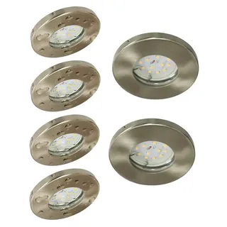 Trango Einbauleuchte 6er Set 6729IP-062-5WAK IP44 Edelstahl gebürstet