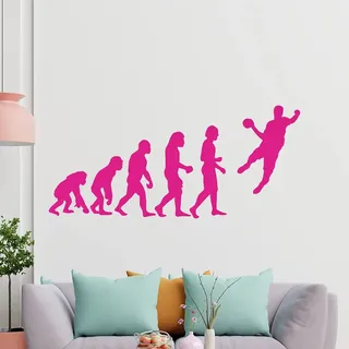 KIWISTAR Evolution - Handball Ballsport Verein Olympia Wandtattoo in 6 Größen - Wandaufkleber Wall Sticker - Dekoration, Küche, Wohnzimmer, Schlafzimmer, Badezimmer