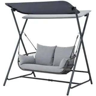 LECO Hollywoodschaukel Anthrazit 2-Sitzer