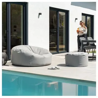 HOME DELUXE Sitzsack XXL Outdoor Sitzsack CLOUD, wetterfest, Bodenkissen, Bean Bag, Outdoor Sessel grau