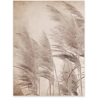 WallArena Poster Boho Style Feld Pflanzen 70x100 cm Hochformat - OHNE RAHMEN XXL Wandposter Kunstdruck Fotoposter Wandbild Wandbilder Wand Bild auf Poster Wohnzimmer Schlafzimmer Küche