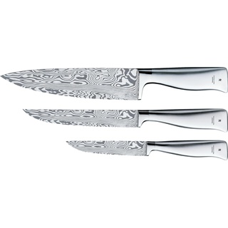 WMF Grand Gourmet Damasteel Messer-Set, 3-teilig, Küchenmesser, Silber