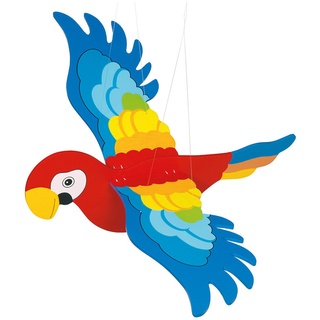 Goki - Schwingfigur Papagei Aus Holz In Bunt