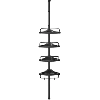 Songmics Duschregal 4 Ablagen 25 cm x 35 cm x 305 cm Schwarz