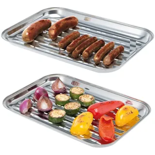bremermann Grillschale 35 x 24,5 cm Edelstahl silberfarben