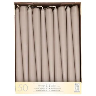 Papstar Spitzkerze 25 cm 50 St. greige