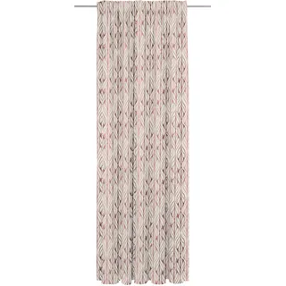 ADAM Audio Vorhang ADAM "Wave" Gr. 1, bunt (rot, natur, rosa), B:142cm H:145cm, Jacquard, Baumwolle, Leinen, Gardinen, aus Leinen und Bio-Baumwolle