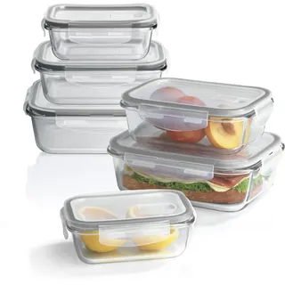 GOURMETmaxx Klick-it Frischhaltedose grau 1,04 l 12-tlg.