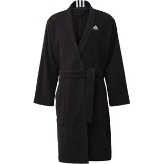 adidas 3-Streifen Bademantel Schwarz S