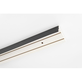 Gardinenschiene »Kunststoffschiene mit Blende«, 2 läufig-läufig, Wunschmaßlänge, Deckenmontage, verlängerbar, einfache Montage, schlicht, 40213851-0 schwarz