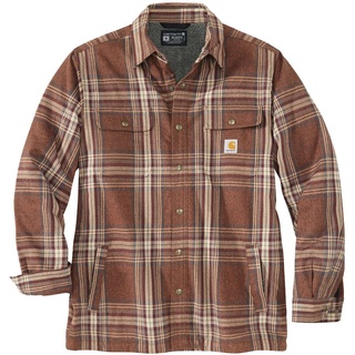 Carhartt Flannel Sherpa Lined Hemd, braun, Größe XL