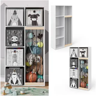 Vicco Marvin Bücherregal 40 x 30 x 100 cm Weiß