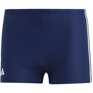 adidas Men's 3STRIPES Boxer Swimsuit, Team Navy Blue 2/White, L