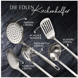 Stanley Rogers Kochbesteck-Set Edelstahl 5-teilig Silber