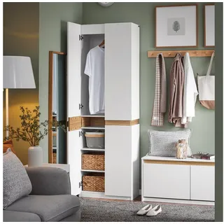 SoBuy Kleiderschrank KSB01 61 x 192 x 30 cm Weiß