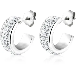 Elli Creolen 925 Sterling Silber weiß onesize