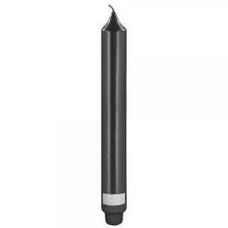 Fink [DL] Candle, metallic Stabkerze, Paraffin, schwarz, L. 8 cm, B. 8 cm, H. 25 cm, D. 3 cm