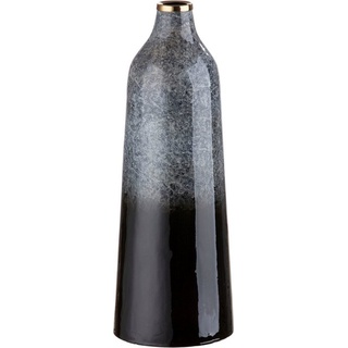 GILDE Dekovase Laver, Höhe 40 cm (1 St), dekorative Vase aus Metall, Dekoobjekt grau|schwarz