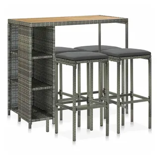 vidaXL Gartenbar-Set 5-tlg. Grau