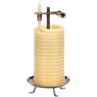 Candle by the Hour Citronella-Kerze, 80 Stunden Umweltfreundliches, natürliches Bienenwachs mit Baumwolldocht, Metall, gelb, Candle