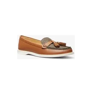 MK Loafer Kiernan aus Leder und Signature-Logostoff - Braun - Michael Kors - EU 39