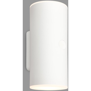 BRILONER - LED Wandlampe Akku mit Touch, dimmbar in Stufen, 15 min. Timer, Aussenlampe, Wandleuchte aussen, LED Strahler außen, Außenleuchte, Außenwandleuchten, 15,5x7x8 cm (HxBxT), Weiß