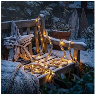 esotec Lichterkette Kunststoff 4,5m inkl. 60 LEDs warmweiß braun|schwarz