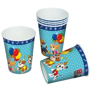 tib 19701 Paw Patrol Pappbecher-Set, 6-teilig, Fassungsvermögen 200 ml, Mehrfarbig, One Size