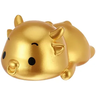 BESPORTBLE Niedliche Cartoon Kuh Spardose aus PVC in Gold für Kinder mit Kreativem Design zum Sparen und Münzorganisieren als Dekoration für Schreibtisch und Innenräume