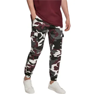 URBAN CLASSICS Cargo Joggers Bordeaux Camouflage 32