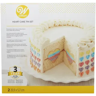 Wilton Backform Set für Torte mit Herzform Füllung 2tlg. Heart Pan Cake