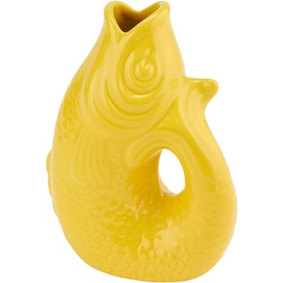 Gift Company Vase Monsieur Carafon XS, Dekovase in Fisch-Form, Steingut, Tuscan Sun, 13 cm, 1087402010