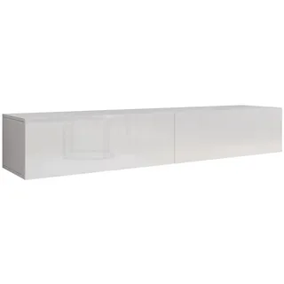 Mirjan24 Tv-Lowboard, Weiß, Weiß Hochglanz, Holzwerkstoff, Rechteckig, 180x30x40 cm, Wohnzimmer, Wohnwände, Lowboards, Lowboards stehend
