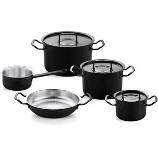 Topf-Set FISSLER "Original-Profi Collection ShadowLine", schwarz, Töpfe, Auf 1.800 Stück limitiert, Echtheitszertifikat, Made in Germany