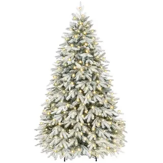 Yorbay Künstlicher Weihnachtsbaum Weiß Schneeflocken 210 cm